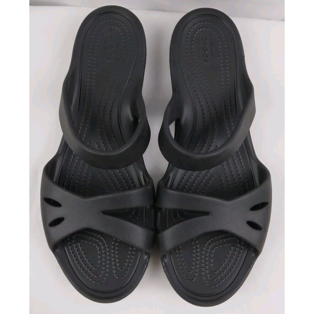 Crocs Kelli Slip On Slip On Iconic Comfort Sandal Black Waterproof Women's 11